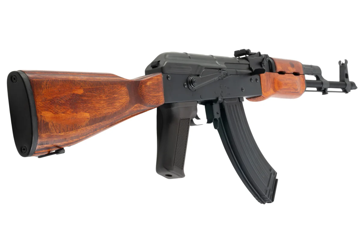 Страйкбольный автомат CYMA CM056M RKM PLATINUM (деревянный приклад, сталь), 120 м/с, чёрный/дерево