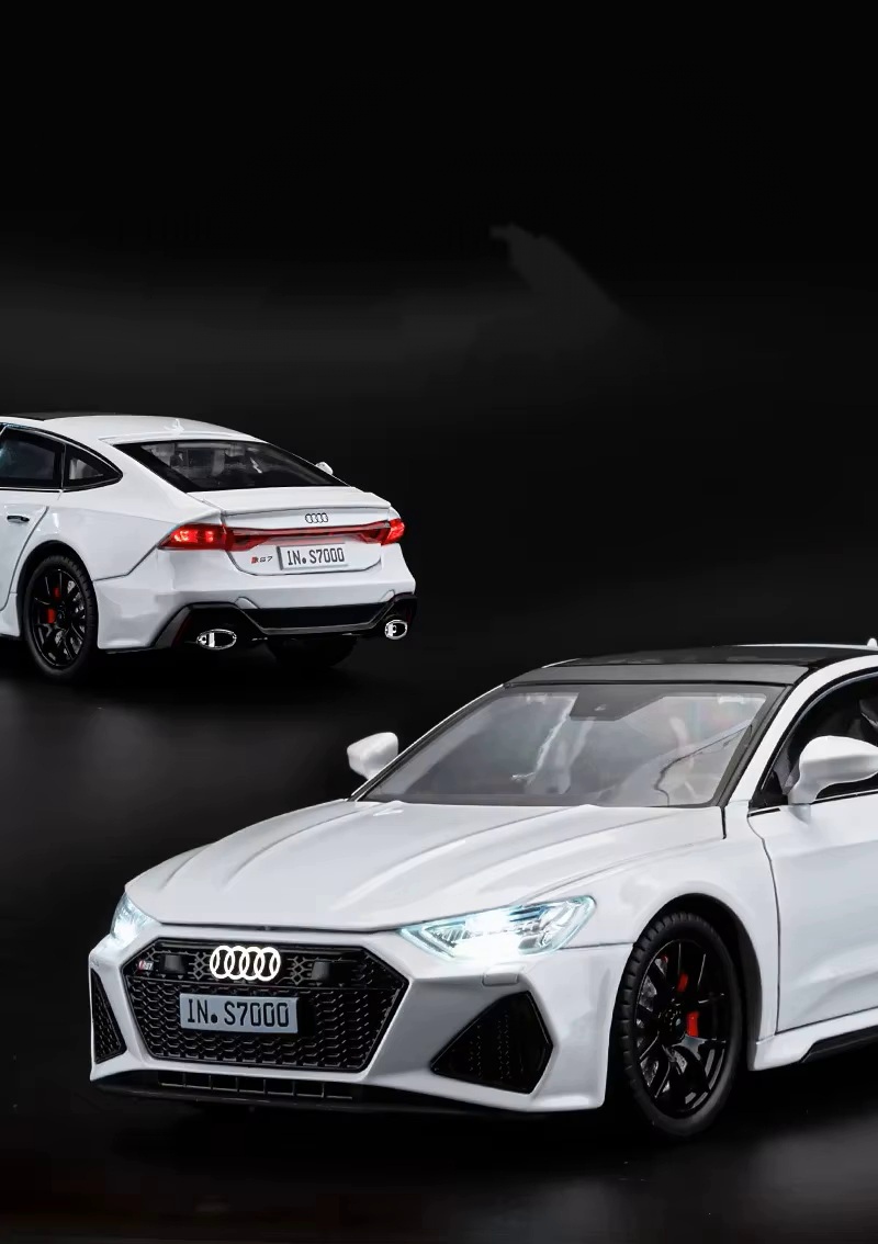 Машинка металлическая Audi RS7 Sportback 1:24 Белая
