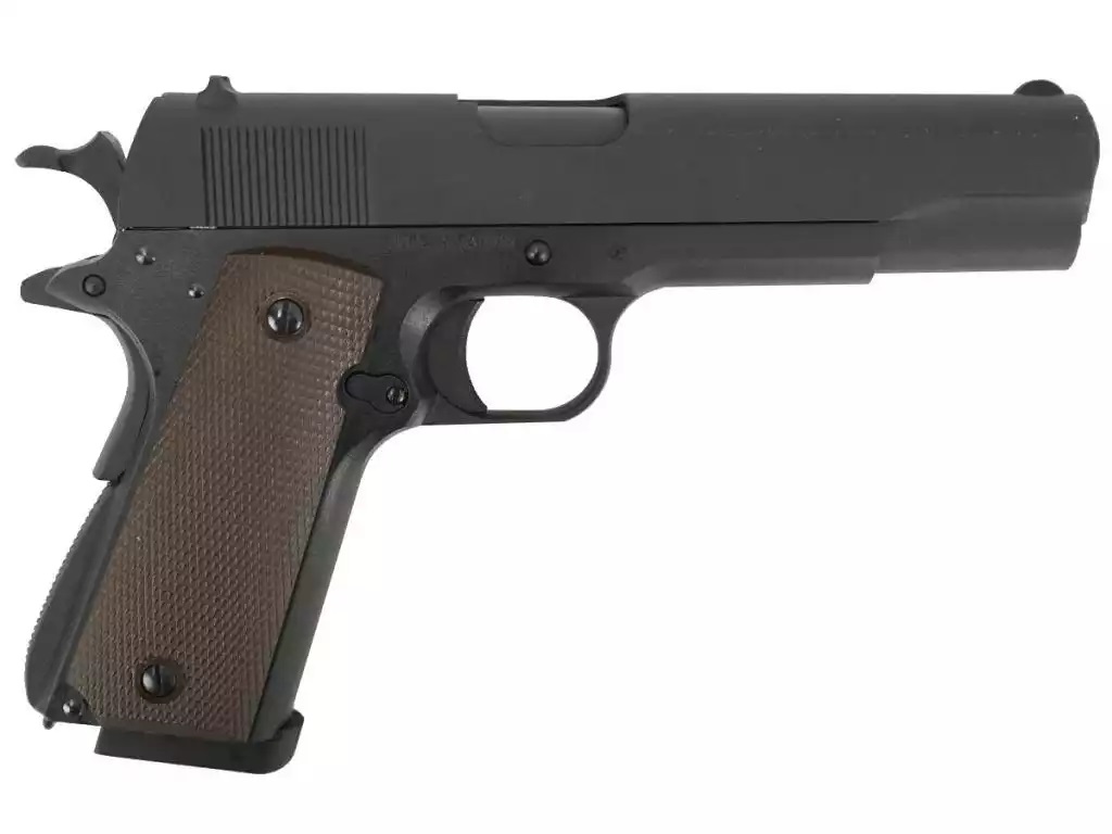 Страйкбольный пистолет KJW 1911.CO2 II Colt 1911 CO2 GBB Black (металл, магазин от KJW KP-07)