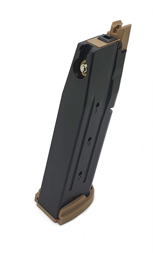 Магазин MG-F18BT SIG F17/F18 V2 Tan (WE), GAS GBB, металл, 19 шаров