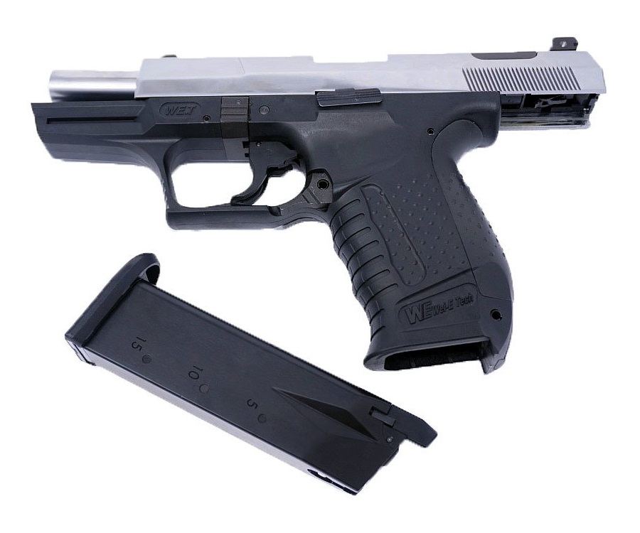Страйкбольный пистолет WE Walther P99 GBB Silver (WE-PX001-SV)