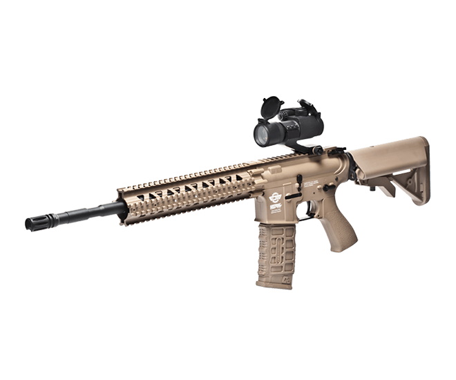Страйкбольный автомат G&G CM16 R8-L Desert, с прицелом (EGC-16P-R8L-DNB-NCM)