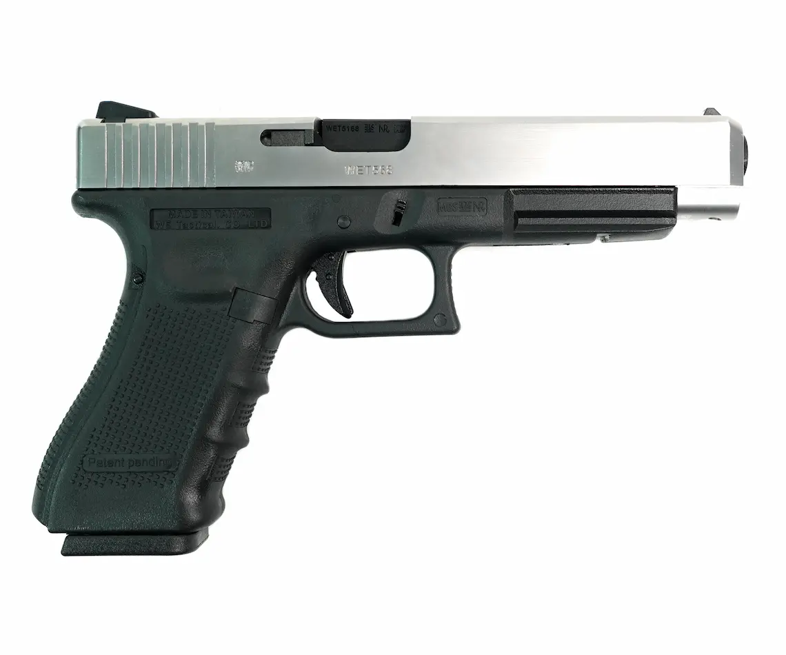 Страйкбольный пистолет WE Glock 34 Gen4 (Silver) — длинный ход и стабильность 6″