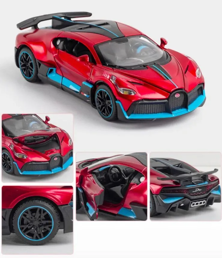 Машинка металлическая Bugatti Divo 1:32 RED
