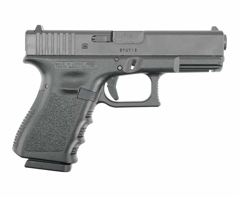 Страйкбольный пистолет Tokyo Marui Glock 19 — GBB, регулируемый Hop-Up, компакт-формат