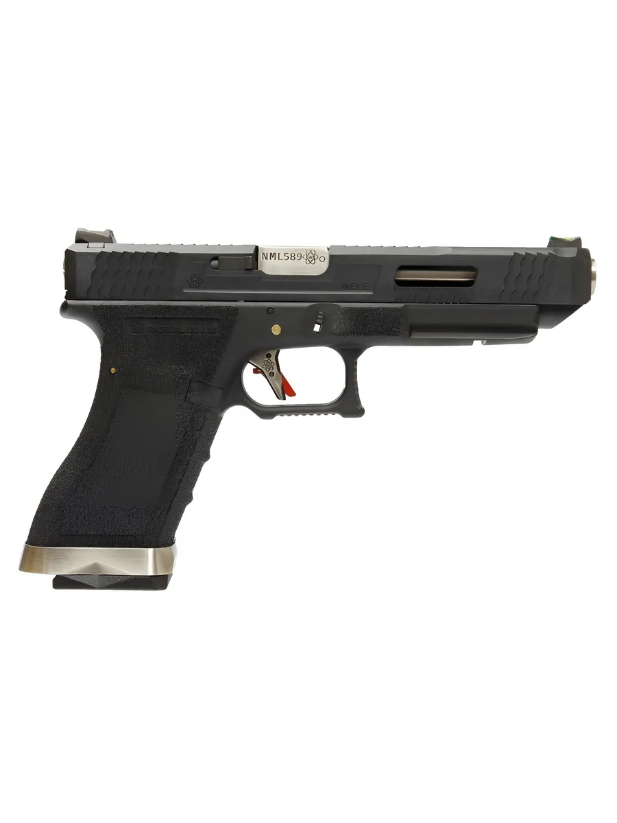 Страйкбольный пистолет WE Glock 35 G-Force (WE-G009WET-5) — чёрный слайд, хромированный ствол, GBB