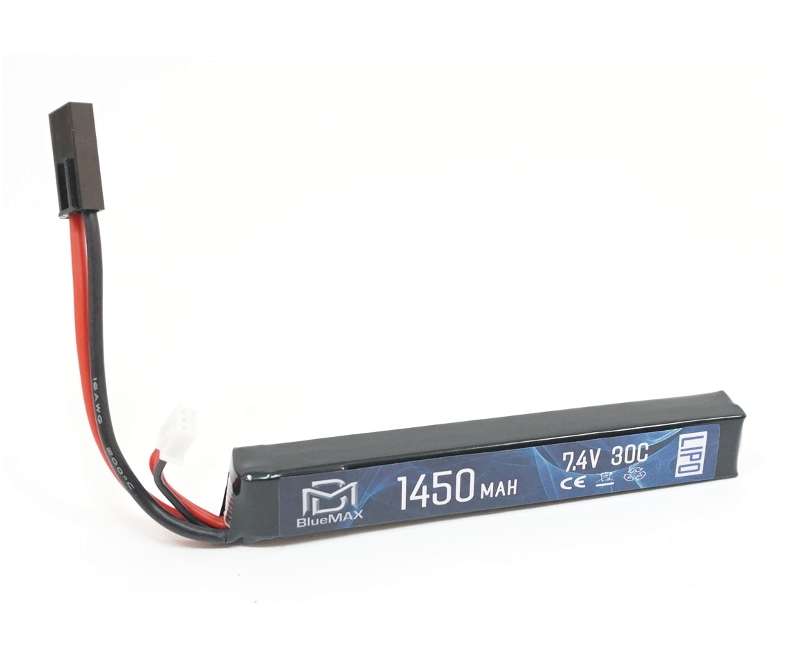 Аккумулятор Li-Po BlueMax 7.4V 1450mAh 30C High Power AK Stick с T-разъемом (Т-Plug)