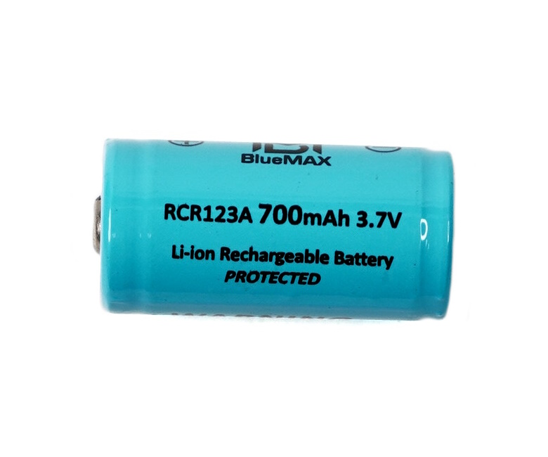 Аккумулятор CR123A Li‑ion 3.7 В с платой защиты (RCR123A / 16340), перезаряжаемый