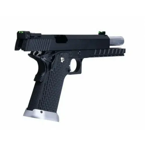 Страйкбольный пистолет KJW Colt M1911 Hi-Capa 6 (KP-06) — CO₂, GBB, чёрный, 6 мм