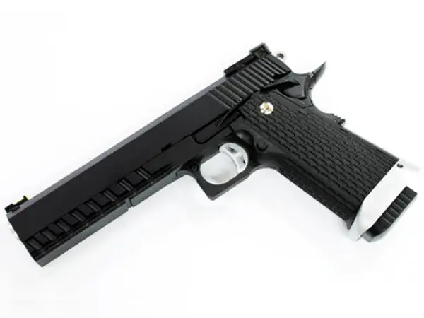 Страйкбольный пистолет KJW Colt M1911 Hi-Capa 6 (KP-06) — CO₂, GBB, чёрный, 6 мм