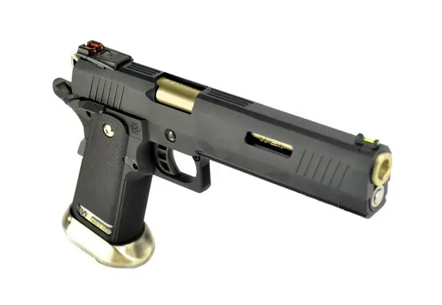 Страйкбольный пистолет WE Colt M1911 Hi-Capa 6 (WE-H018WETA2-BKGD) — Black/Gold, GBB, 6 мм, с возможностью CO₂