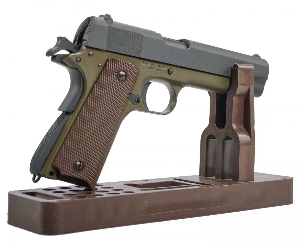 Страйкбольный пистолет KJW Colt M1911A1 (6 мм, Gas, GBB, олива)
