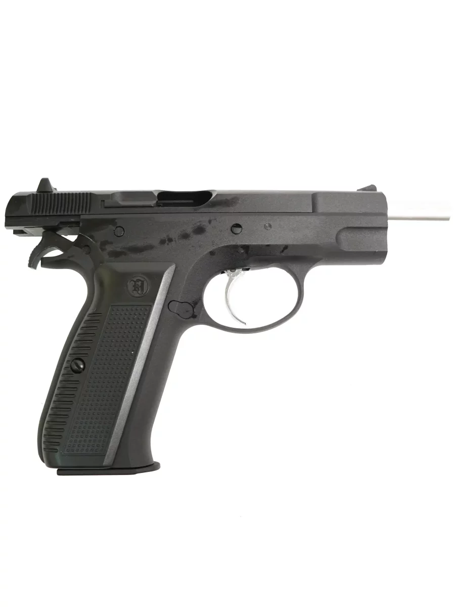 Страйкбольный пистолет KJW CZ75 KP-09 GAS — чёрный, GBB 6 мм, регулируемый Hop-Up