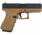 Страйкбольный пистолет WE Glock-19 Gen.4 Tan, сменные накладки (WE-G003B-TAN)