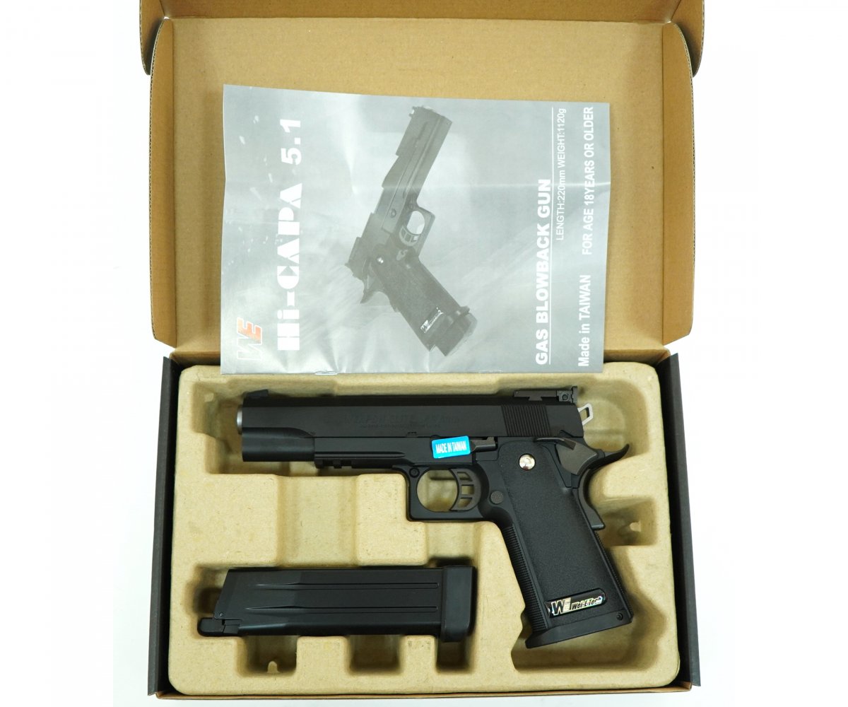 Страйкбольный пистолет WE Colt M1911 Hi-Capa 5.1 R (WE-H001)