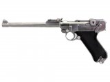 Страйкбольный пистолет WE Luger P08 8” Silver (WE-P006)