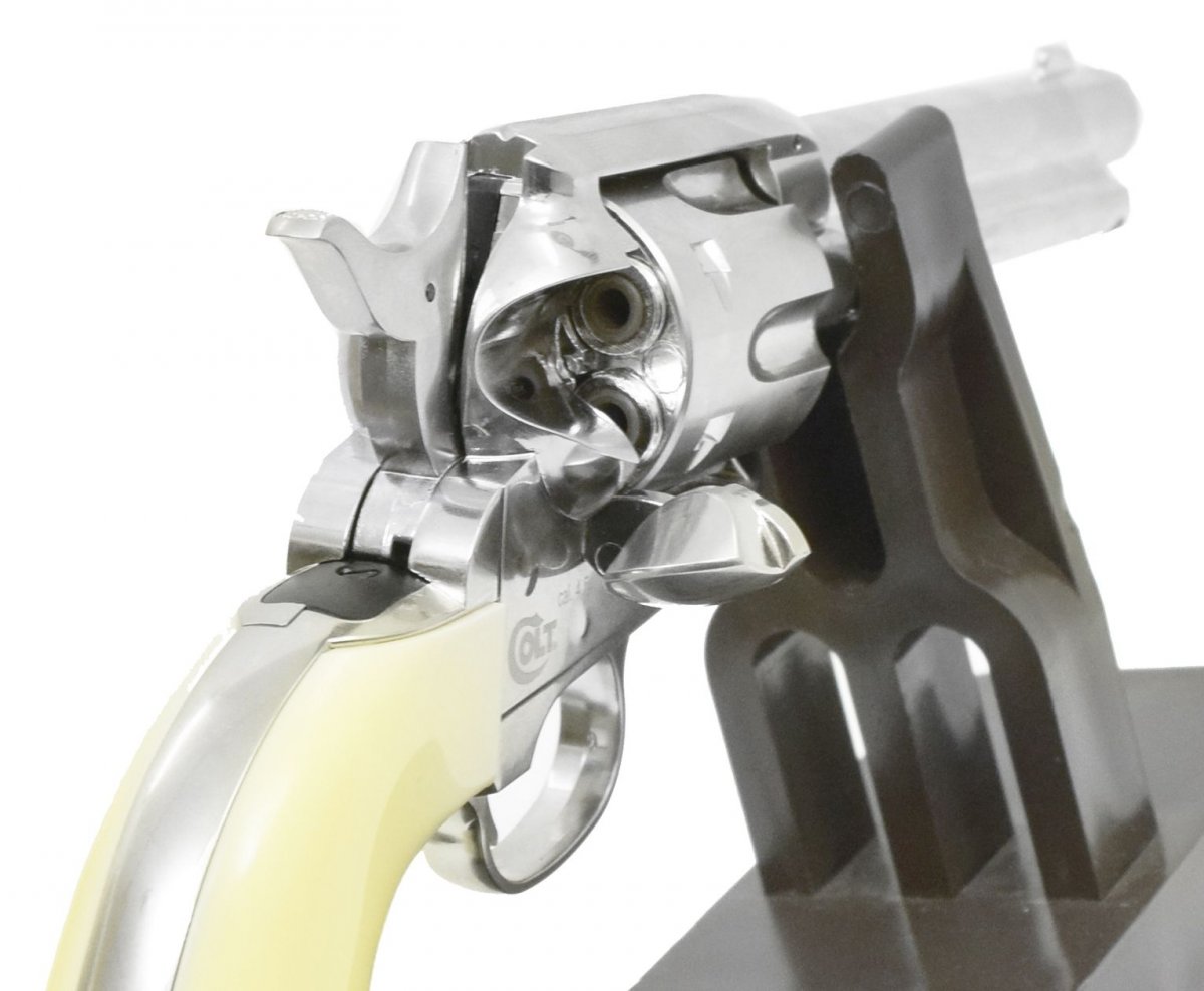 Пневматический револьвер Umarex Colt Peacemaker SAA 45 4.5 мм (пулевой, nickel finish, 5.5 дюймов)