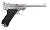 Страйкбольный пистолет WE Luger P08 6” Silver (WE-P005)
