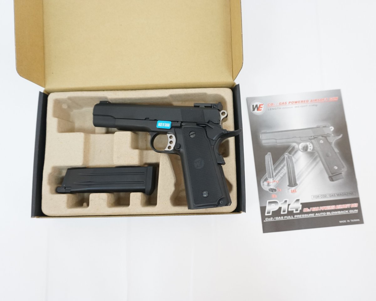 Страйкбольный пистолет WE Colt M1911 P14-45 Gas (WE-E004B)