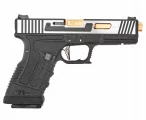 Страйкбольный пистолет WE Glock 17 HI-SPEED (хром) — GBB, 6 мм, Hop-Up