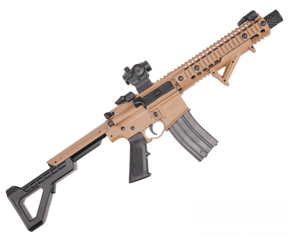 Пневматическая винтовка Crosman DPMS SBR Full Auto (AR15, 3 Дж) TAN