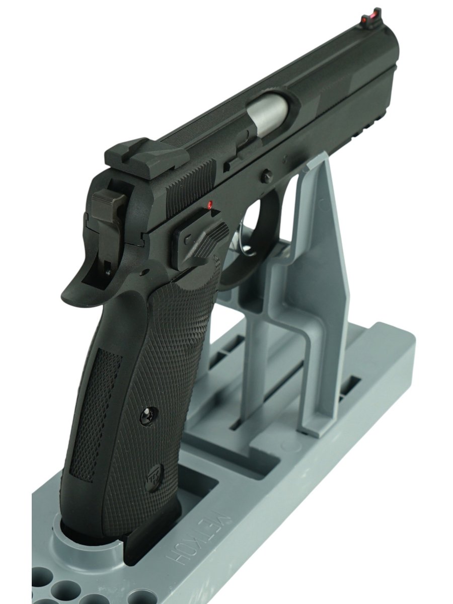 Страйкбольный пистолет GBB KJW CZ75 SP-01 SHADOW (SP-01.GAS) Blowback, чёрный