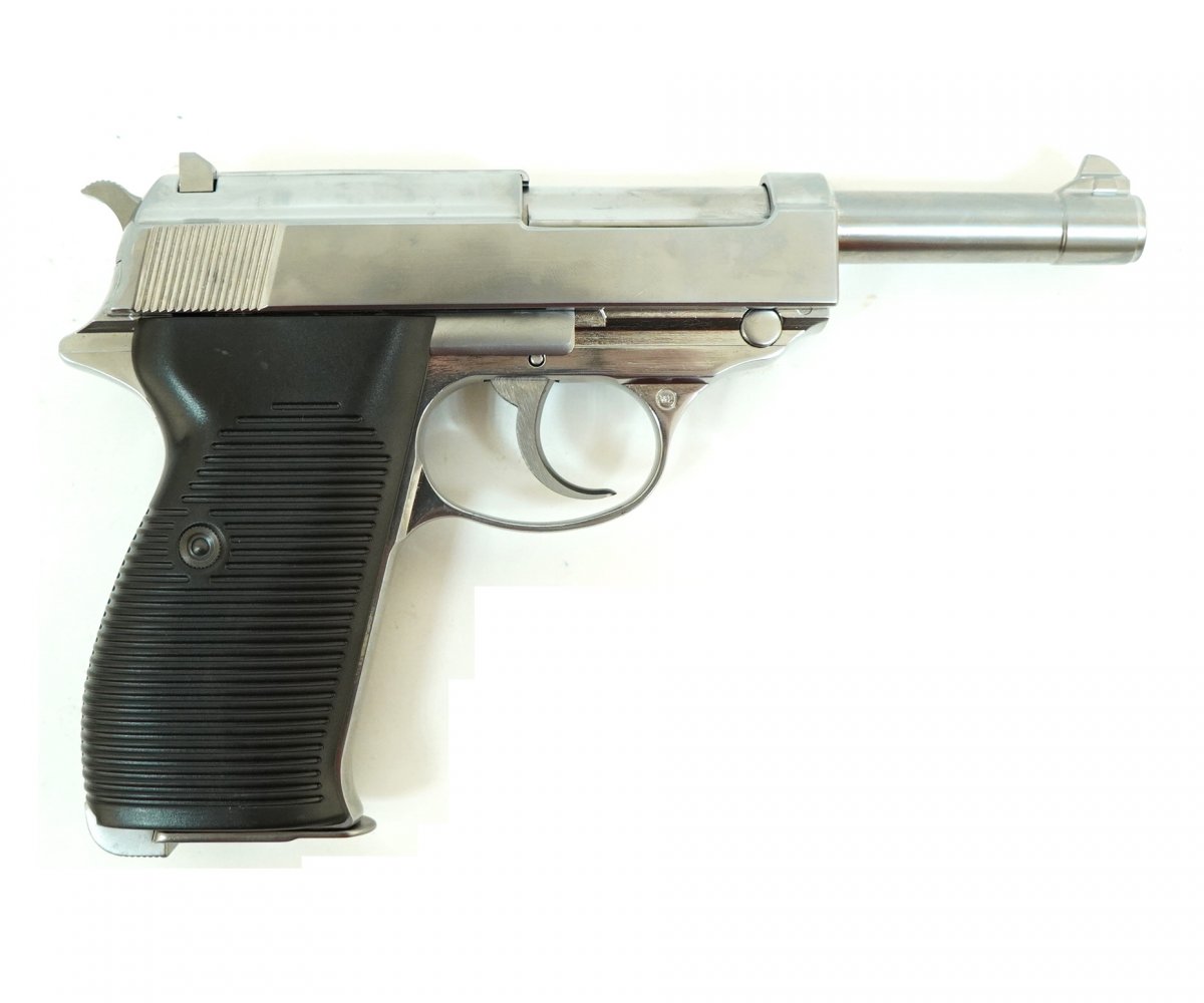Страйкбольный пистолет WE Walther P38 GBB Silver