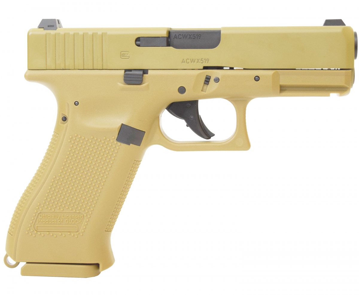 Пистолет пневматический Umarex Glock 19X TAN 4.5 мм (Металл, Blowback, CO2)