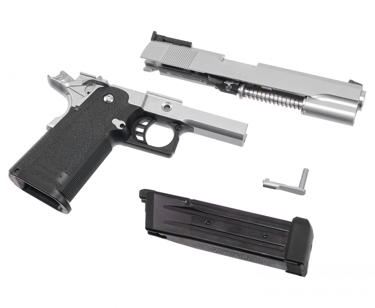 Страйкбольный пистолет Tokyo Marui Colt 1911 Hi-Capa 5.1 Stainless GBB хром