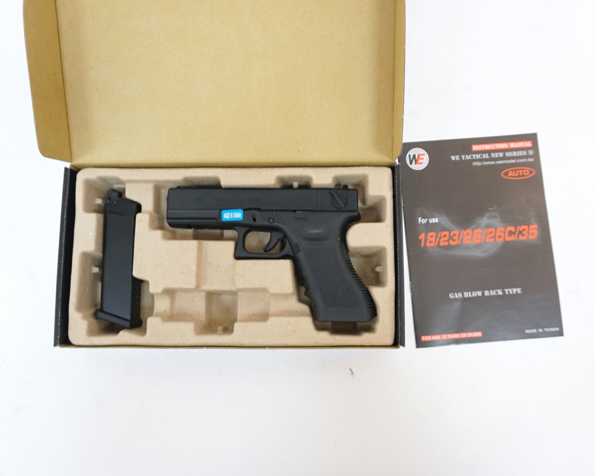 Страйкбольный пистолет WE Glock-18 Gen.3 Black (WE-G002A-BK)