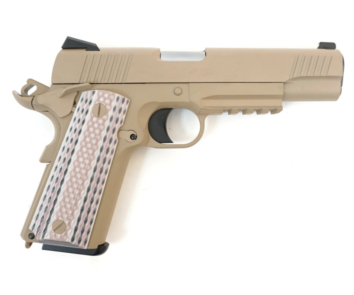 Страйкбольный пистолет WE Colt M45A1 Tan (WE-E015-TAN)