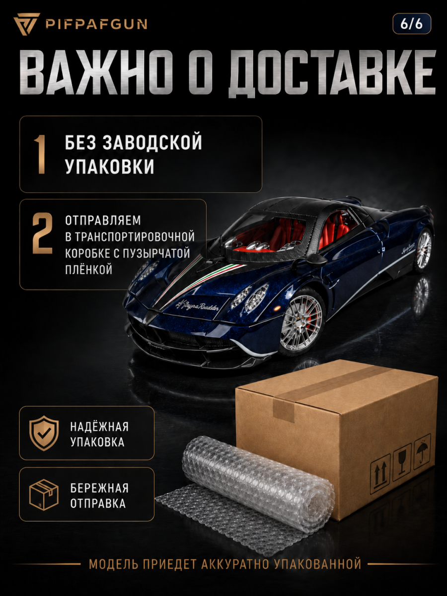 Металлическая машинка Pagani Huayra / Пагани Уайра 1:18 Blue