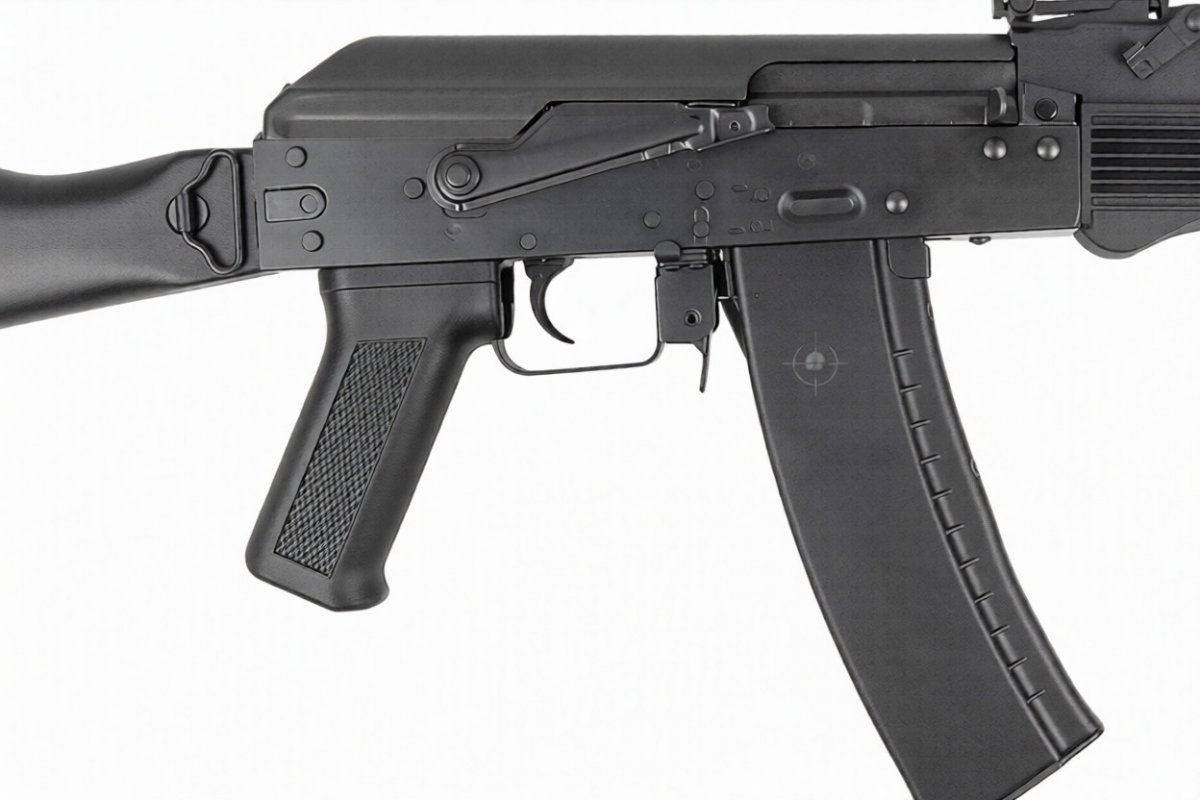 Страйкбольный автомат CYMA CM053D RK105 PLATINUM (складной пластиковый приклад), 120 м/с, чёрный