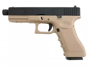 Страйкбольный пистолет KJW Glock G17 Gas GBB Tan (KP-17-TBC.GAS-TAN)