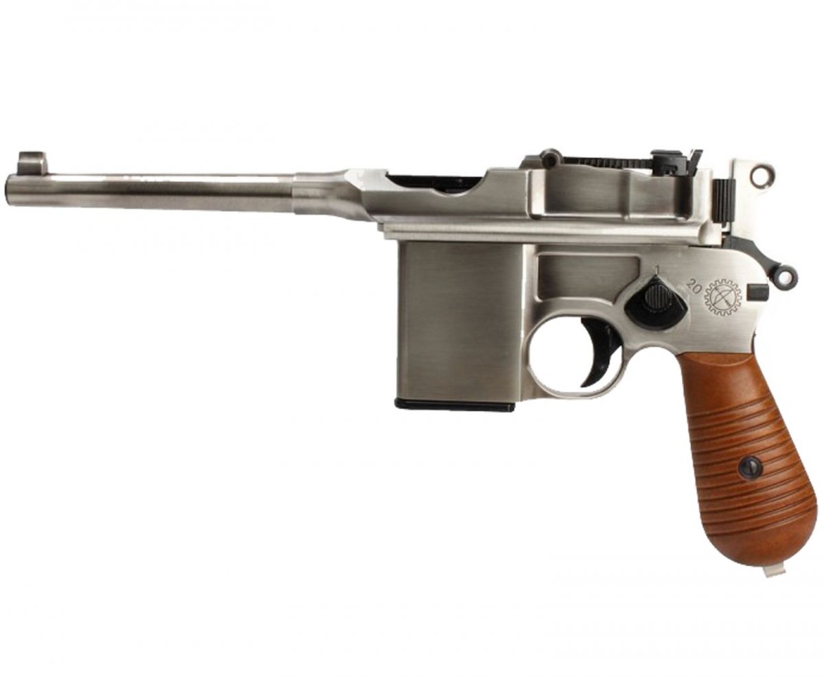 Страйкбольный пистолет WE WE-712-SV (6 мм, Mauser 712 с прикладом)