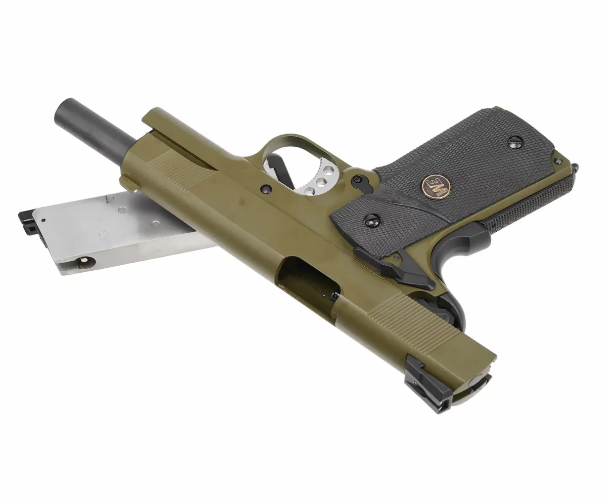 Страйкбольный пистолет WE Colt M1911A1 M.E.U. Olive (WE-E008A-OD)