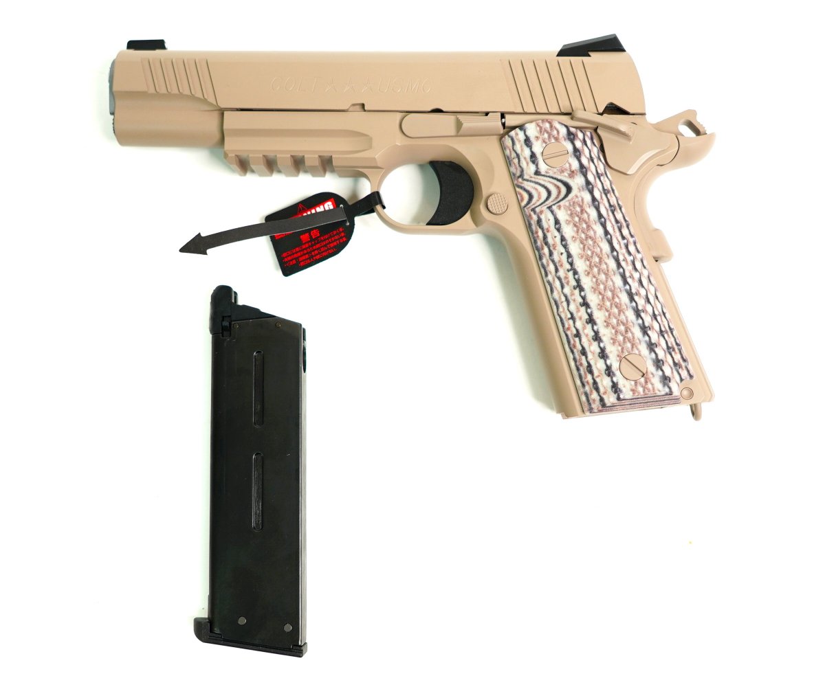 Страйкбольный пистолет Tokyo Marui Colt M45A1 Tan GBB