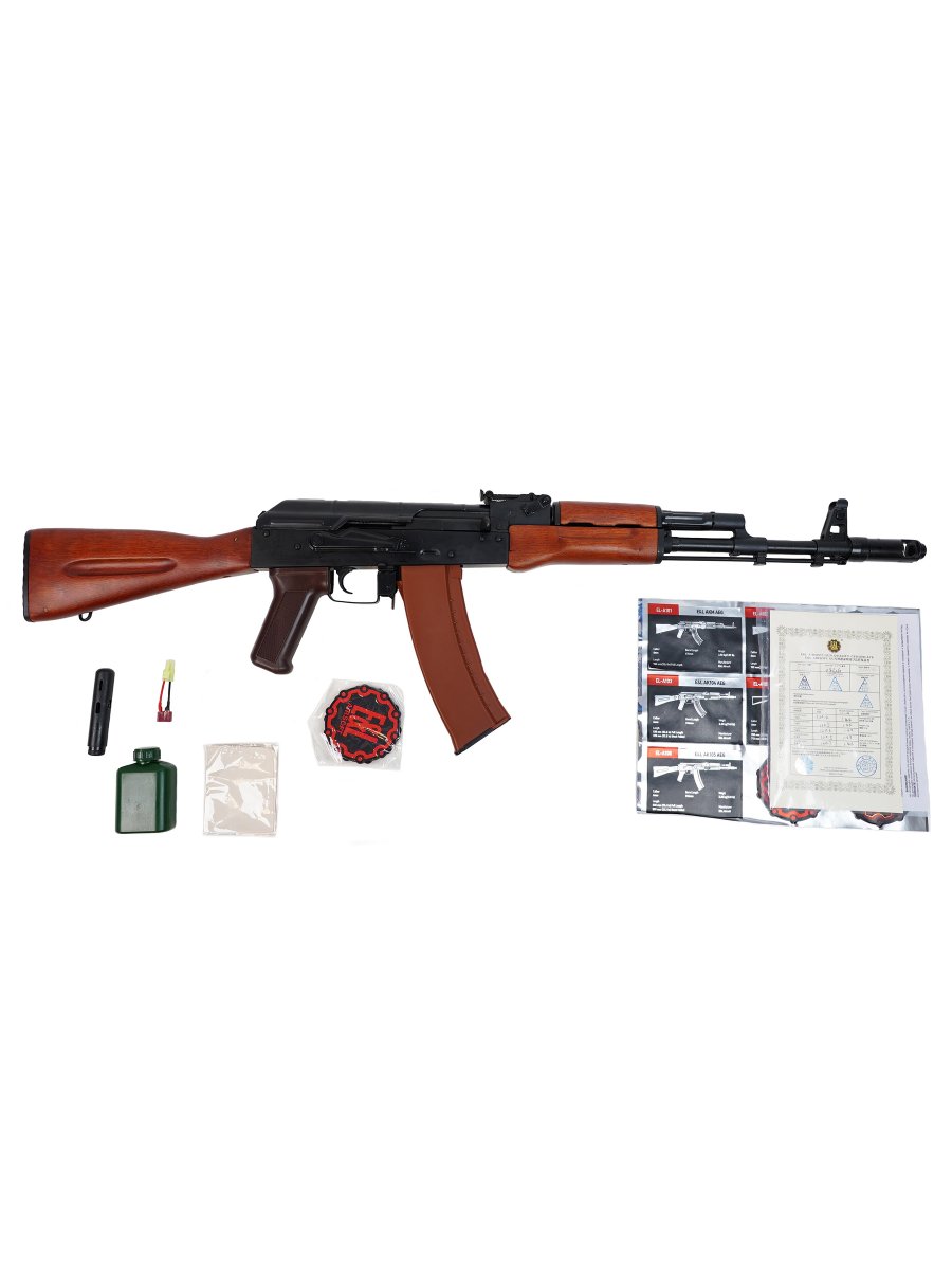 Страйкбольный автомат EL-A102S ELAK74N AEG Essential Steel and real wood (EL)