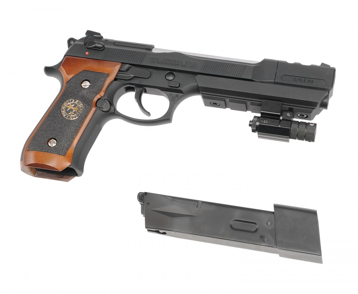 Страйкбольный пистолет WE Beretta M92F (Biohazard, WE-M92-SPL-1 - Brown)