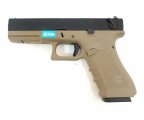 Страйкбольный пистолет WE Glock-18 Gen.4 Tan, сменные накладки (WE-G002B-TAN)