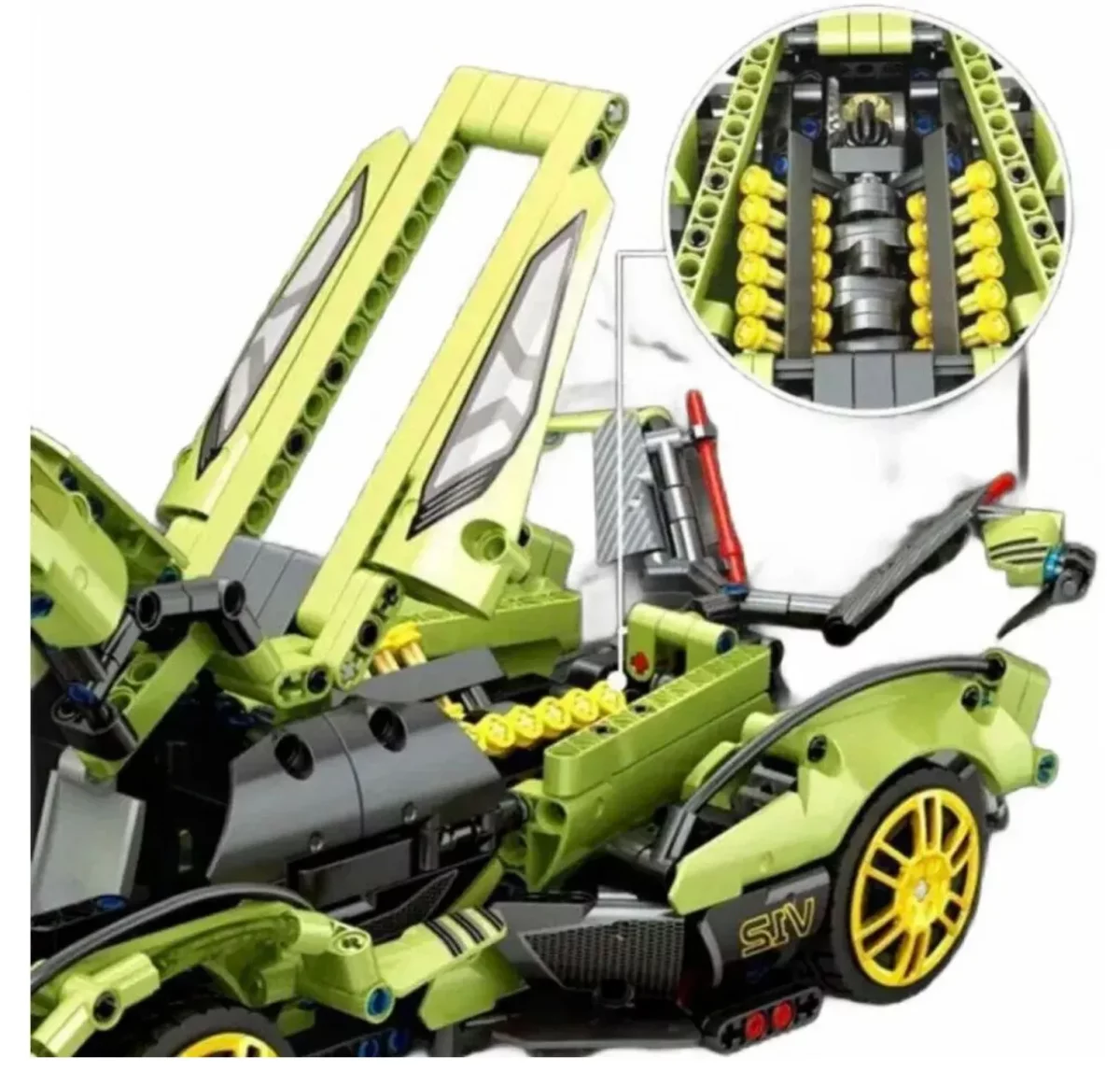 Конструктор Lamborghini V12 Vision GT, 1039 деталей, масштаб 1:14