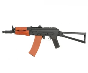 Страйкбольный автомат CYMA CM055 RKSU PLATINUM (складной приклад, дерево/сталь), 115-120 м/с, чёрный