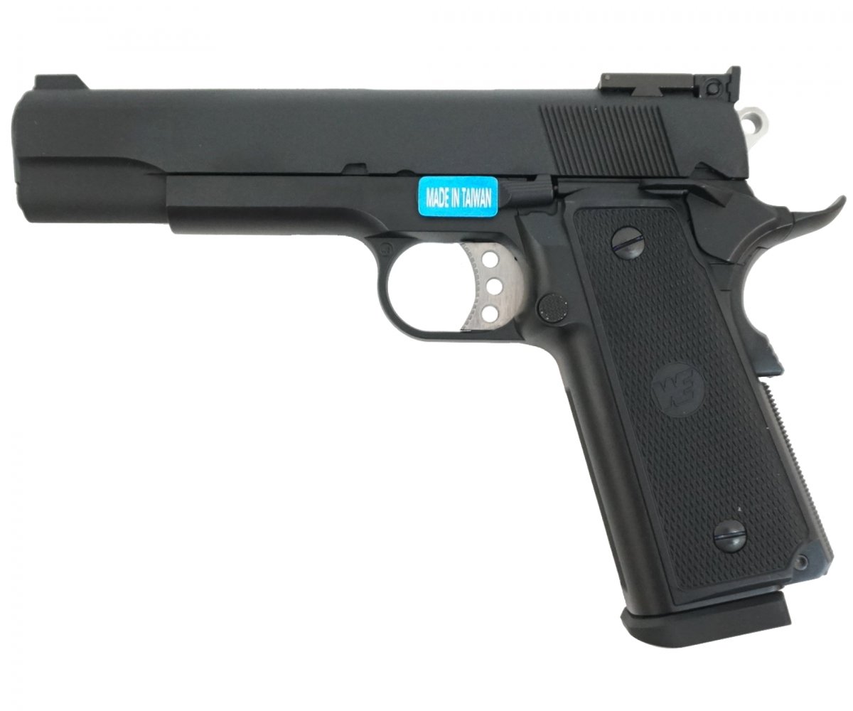 Страйкбольный пистолет WE Colt M1911 P14-45 CO₂ (WE-E004B-CO2)