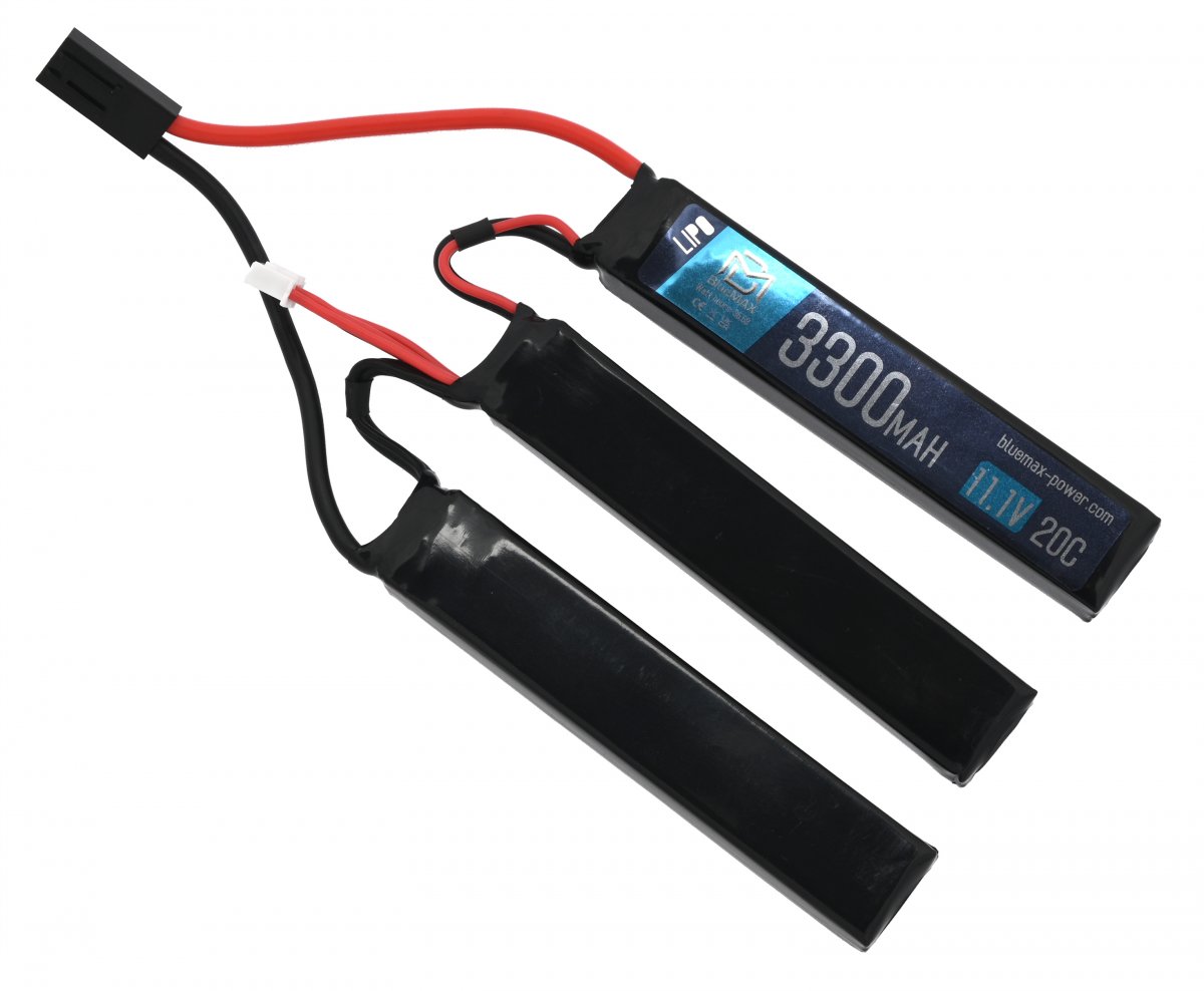 Аккумулятор BlueMax 11.1V Li-Po 3300mAh 20C трехлепестковый (Triple) для M-серии 17*20*105