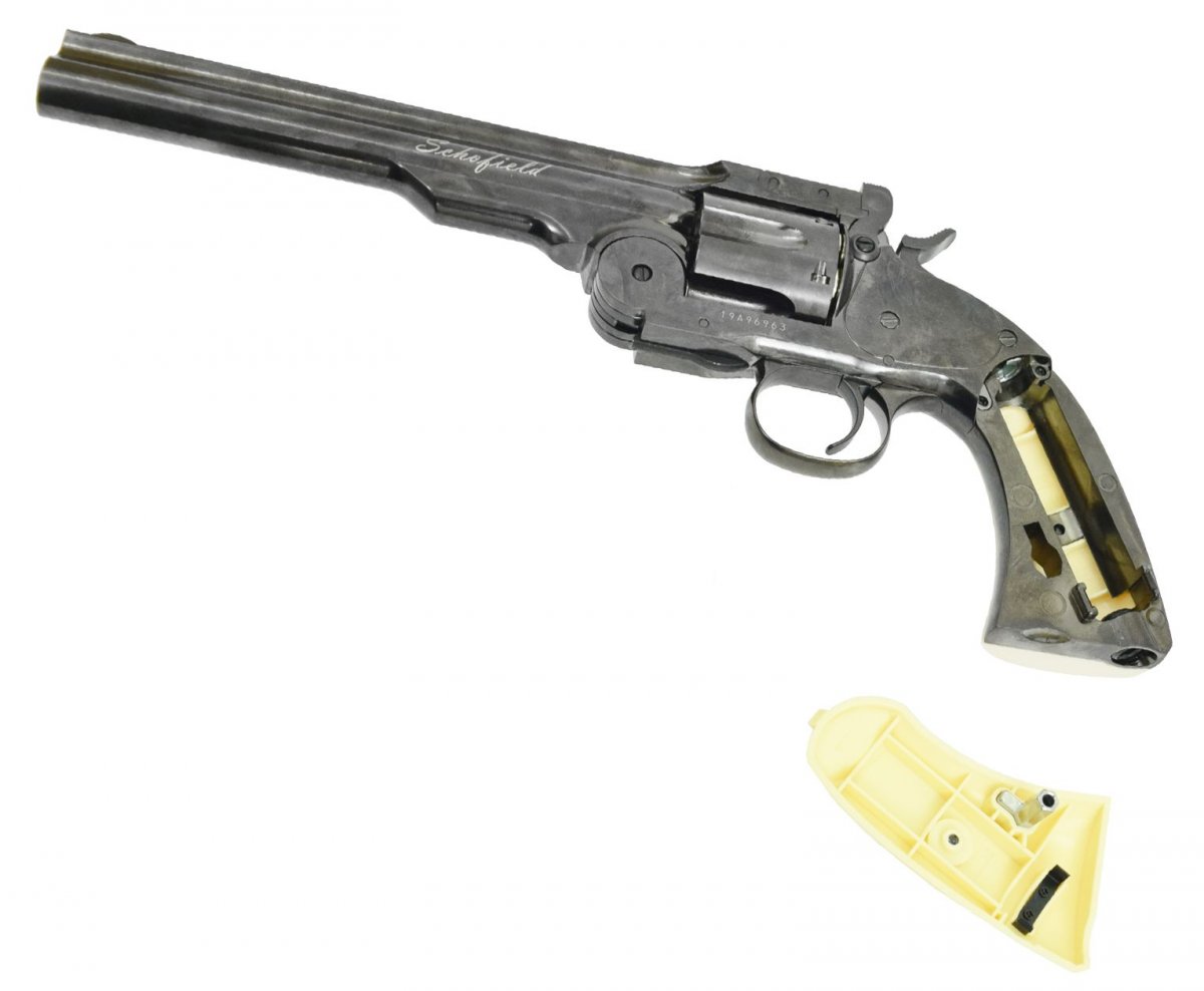 Пневматический револьвер ASG Schofield 6 Plated Steel 4.5 мм (S&W)