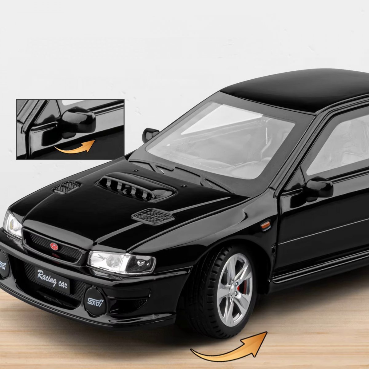 Машинка металлическая Subaru Impreza WRX STI 1:24 Black