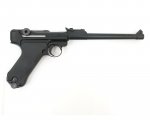 Страйкбольный пистолет WE Luger P08 8” Black (WE-P003)