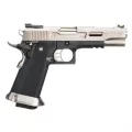 Страйкбольный пистолет WE Hi-Capa 5.1 WET REX Long — Black/Silver, GBB, 6 мм