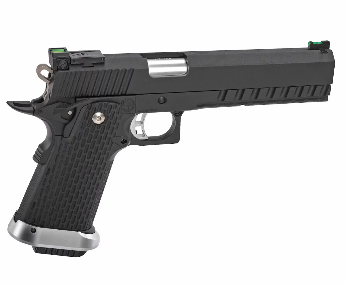 Страйкбольный пистолет KJW Colt M1911 Hi-Capa 6 (KP-06) — CO₂, GBB, чёрный, 6 мм