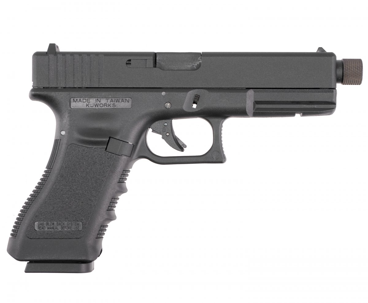 Страйкбольный пистолет KJW KP 18 G18 GBB (CO2, Glock 18, удлиненный ствол)